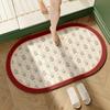 American Retro Diatom Mud Floor Mat Cushion Household Toilet Bathroom Door Non-Slip Floor Mat Toilet Quick Drying Water Absorption