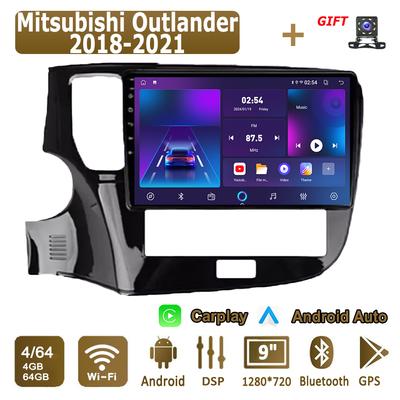 Android Carplay автомобильное радио для Mitsubishi Outlander 2018-2021 мультимедийный проигрыватель головное устройство стерео GPS навигация BT WIFI 4+64 ГБ