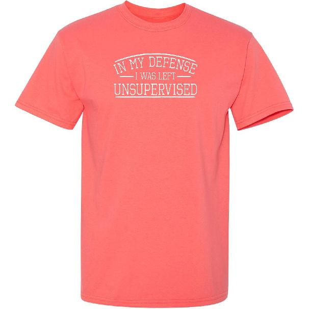Defense Unsupervised Tshirt Novelty Gag Gift Funny T Shirt for Anyone
