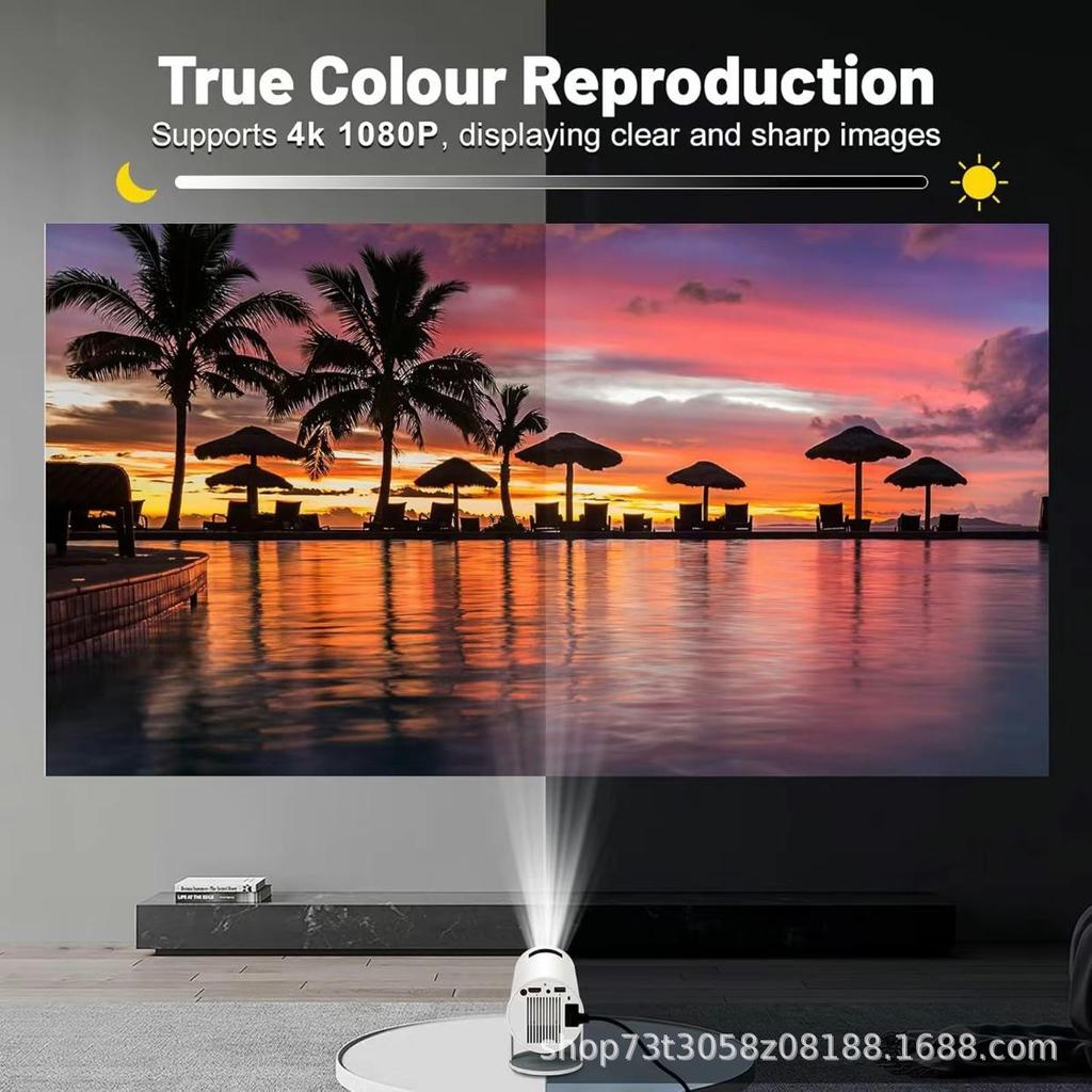 HY300Pro 4K Portable LCD Projector: Wireless, HD, Home Theater, Living Room Display