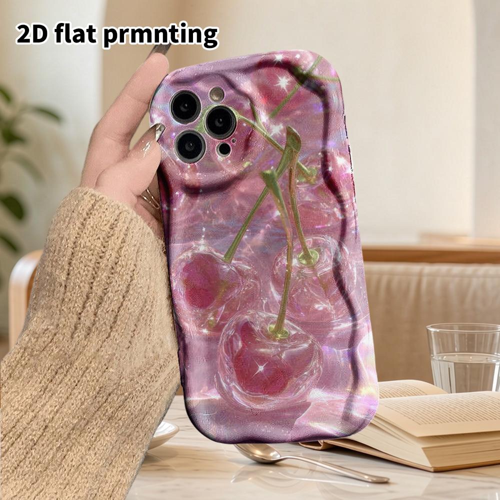Чехол для телефона: 2D плоский дизайн, подходящий для iPhone 18 17 16 15 14 13 Pro, защитный чехол-пленка, парный стиль, кристальная вишня, Рождество и Хэллоуин holidays