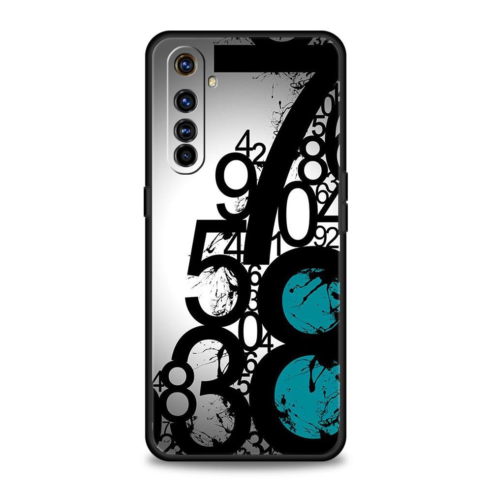 Мягкий ТПУ с узором из цифр Для Realme 13 12 11 10 9 Pro Plus GT3 GT2 C21 C25 C35 C53 C55 C67 Pro 5G Чехол для телефона Обложка Fundas Capas