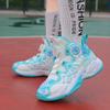 Boys' Shoes Kids' Breathable Running Sneakers Sports Kids Big Boys' Swivel Buckle Non-slip and Shock-absorbing Basketball Shoes