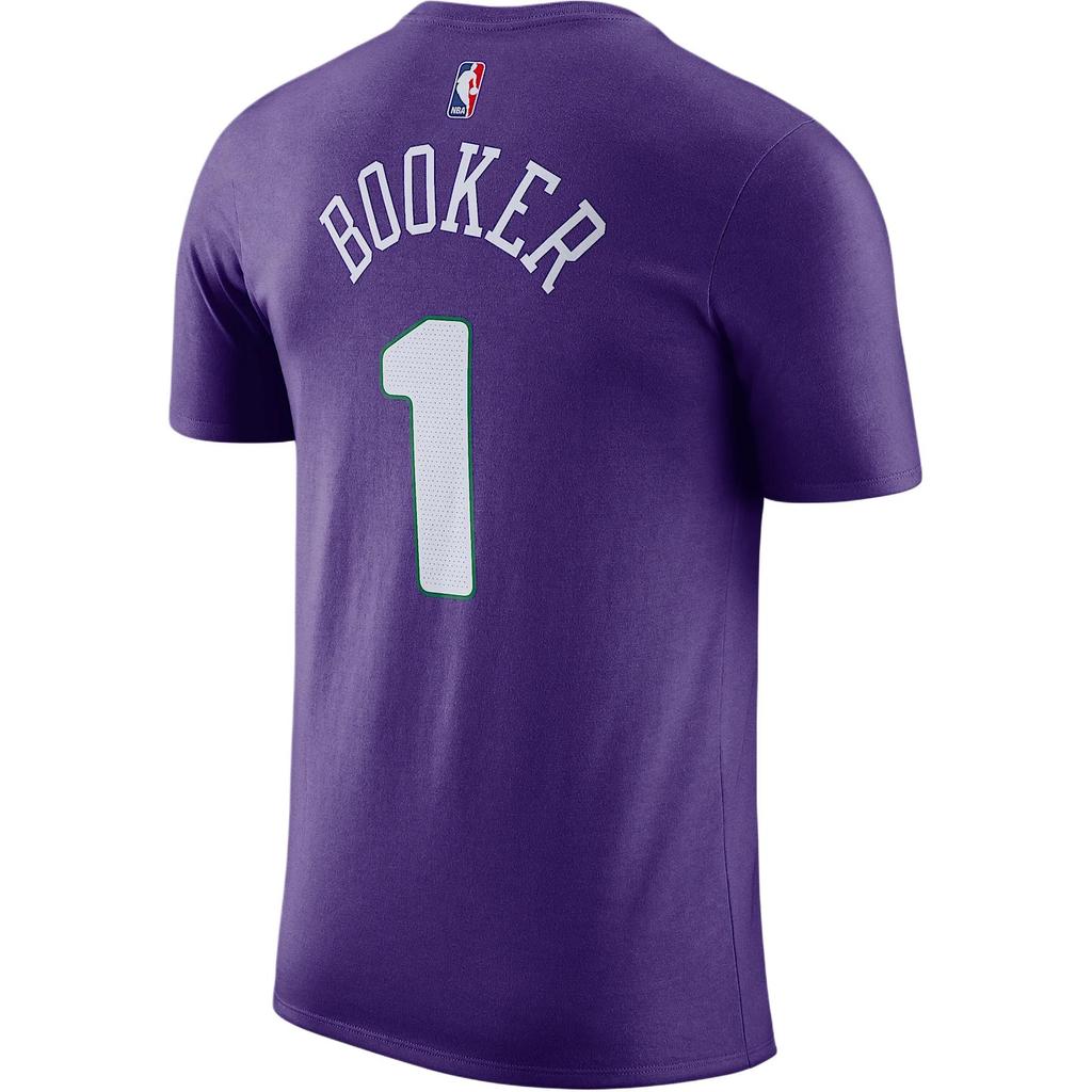 Nike Футболка-пуловер с круглым вырезом X NBA Devin Booker Phoenix Suns FW24 Essential City Edition с логотипом, мужская футболка Wild-Purple HJ2786-504