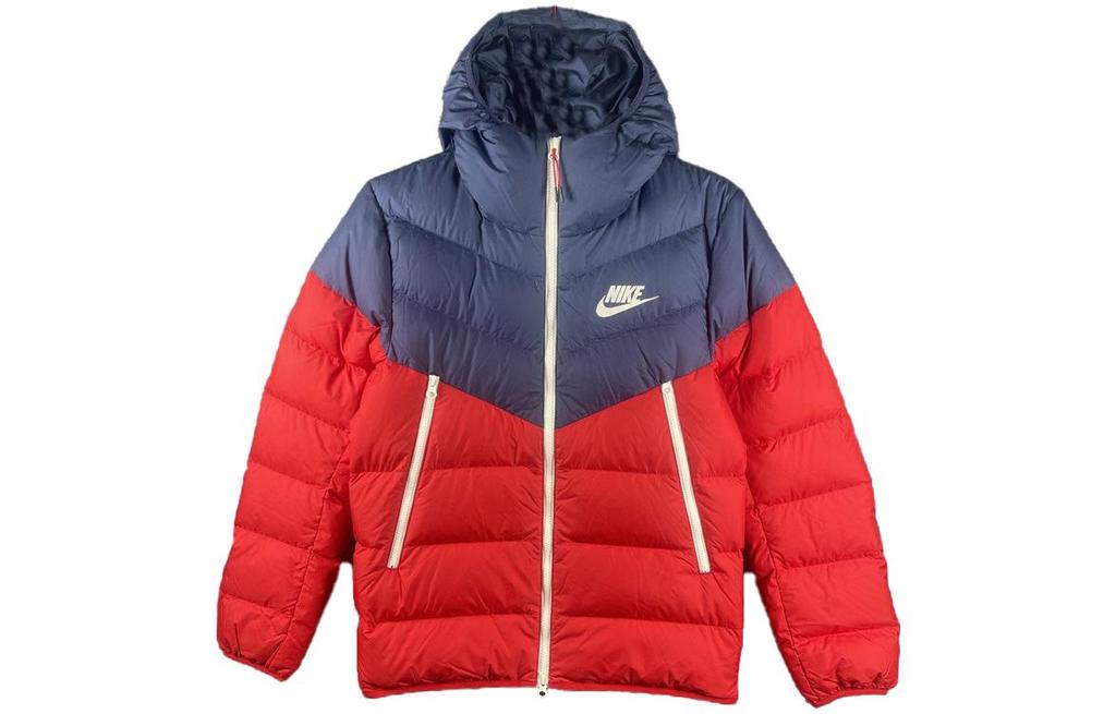 Nike Мужские пуховики Красные С капюшоном Утепленные Другие DV0754-410