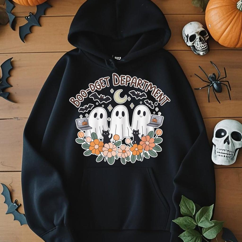 Diseño de moda de otoño e invierno para productos de adquisición_ sudaderas con capucha estampadas para fiesta de Halloween para