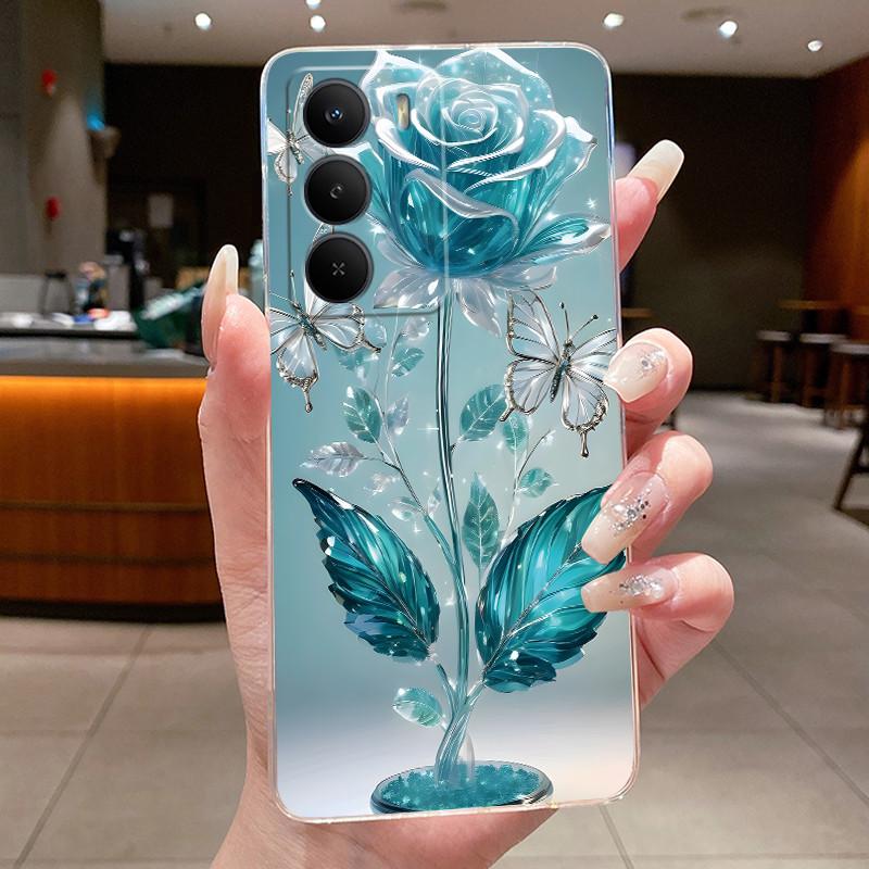 Силиконовый чехол для Realme P3 Lite Красивые цветы Бабочка Защитный ТПУ Мягкая задняя крышка Fundas для телефона Realme P3 Lite 4G