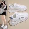 Маленькие белые туфли женские тренд осень новые дышащие студенческие кроссовки на платформе повседневные туфли