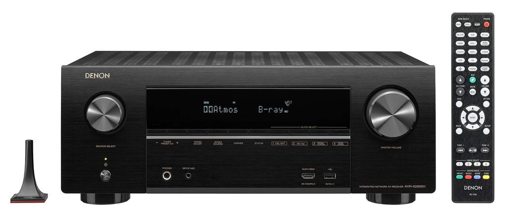 Denon AV-ресивер объемного звучания Dolby Atmos High Class Black AVR-X2600 7.2-канальный виртуализатор/средний AVR-X2600HK