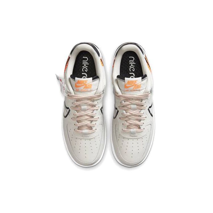 Nike 3M X  Air Force 1 React Синтетическая кожа Светоотражающие Охватывающие Нескользящие Кроссовки с низким верхом Мужские Кроссовки Серый Оранжевый CT3316-002