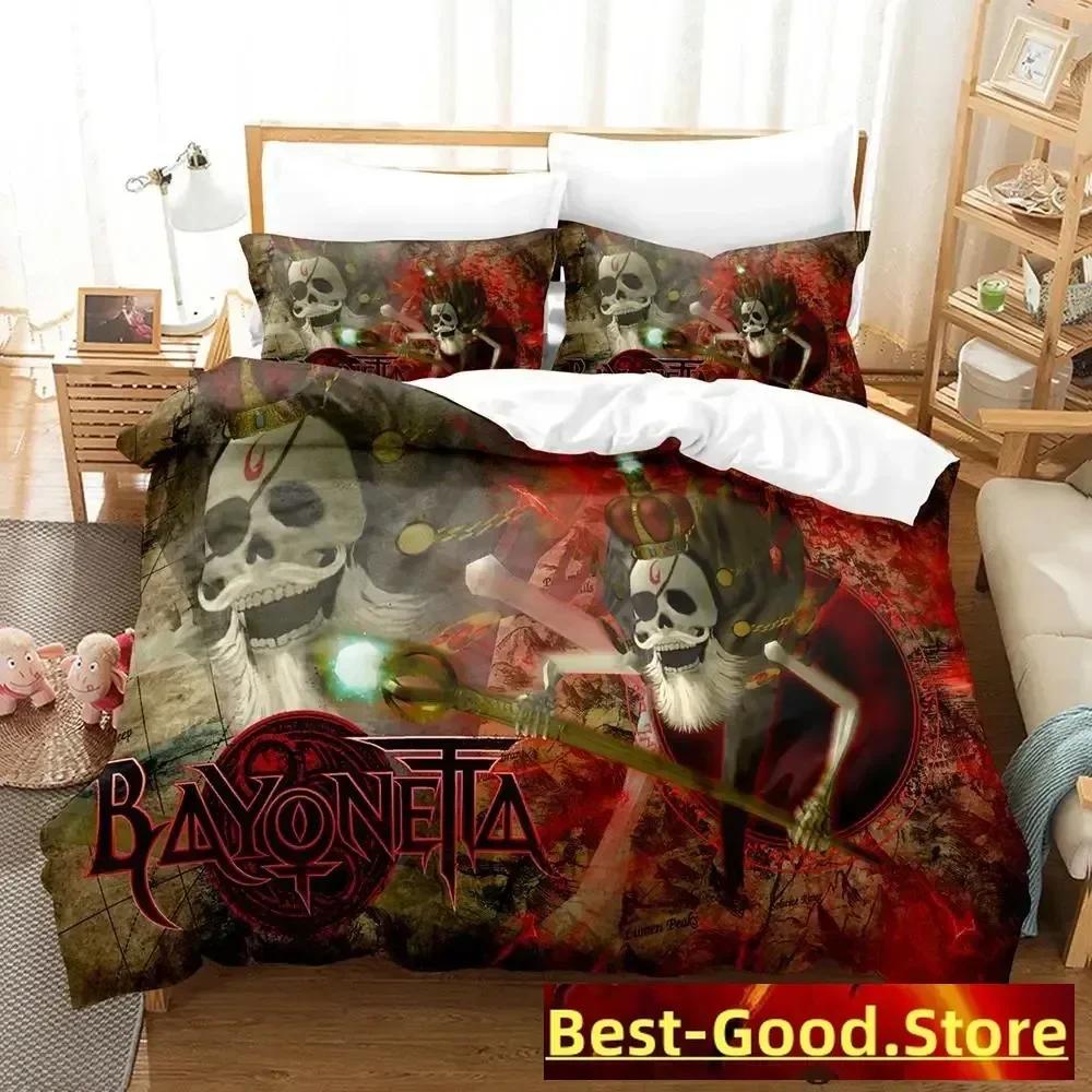 Постельное белье Bayonetta Односпальное Двуспальное Набор с наволочкой Пододеяльник Мягкое Односпальное Двуспальное Queen Super King