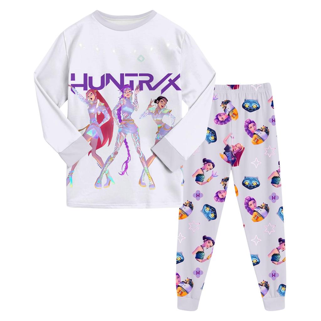 Детский модный костюм юбка топ с круглым вырезом и длинными рукавами брюки