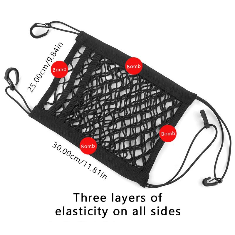 SEAMETAL Мотоциклетная сетка для хранения Высокоэластичная двухслойная с крючками Багажная Мотоциклетная сумка для хранения шлема в кофр