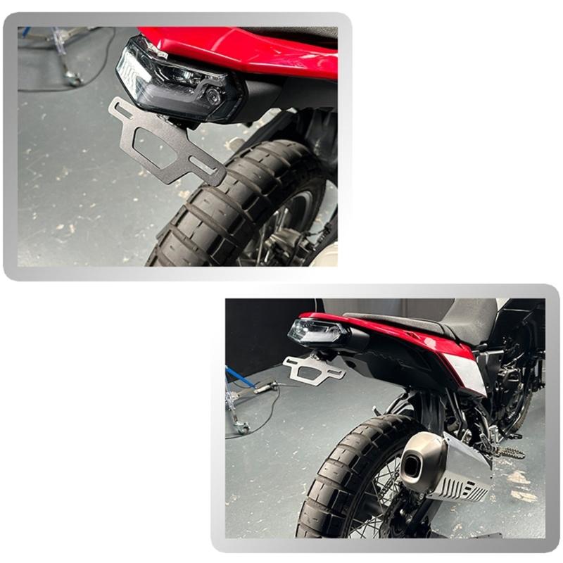 Двухпроводная задняя часть мотоцикла для Tenere 700 Rally 2020-2025, Откидное крепление номерного знака со встроенным белым светодиодным светом 1 Вт