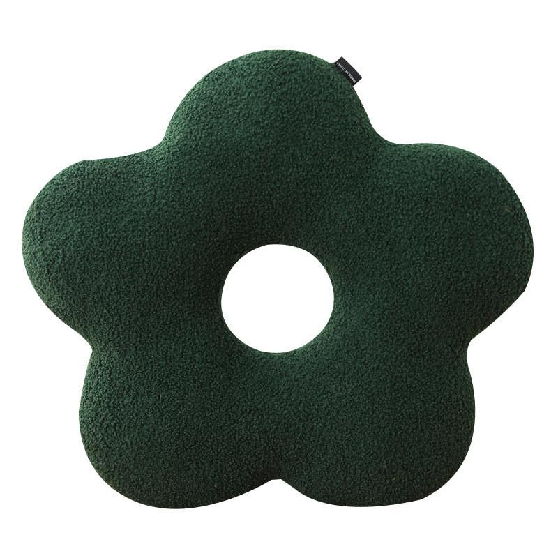 Elegant Embroidered Floral Cushion Pillow With Plush Cover For Sofa Bed Accessories