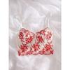 Женский прозрачный кружевной бюстгальтер с цветочной вышивкой