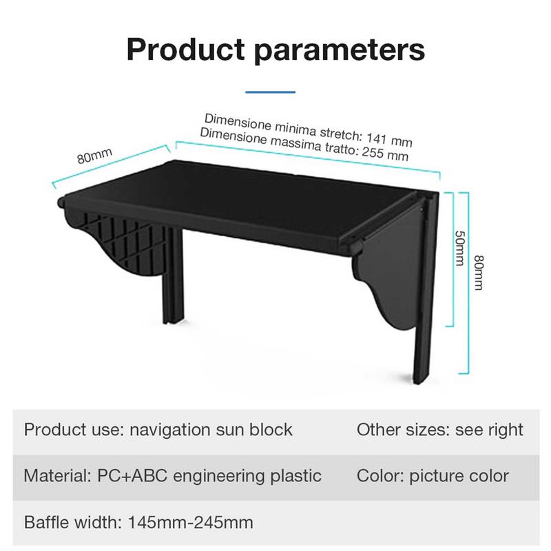 Универсальный навигационный козырек Чехол от солнца для автомобильного GPS Для 5,5-10 дюймового экрана автомобильной GPS-навигации Козырек Защита от солнца Козырек от солнца для автомобильного монитора