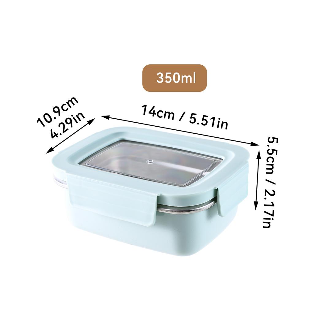 Microwave 304 Stainless Steel Compartment Lunch Box Stackable Leak-proof Student Bento Box Food Container For Cold And Hot Food