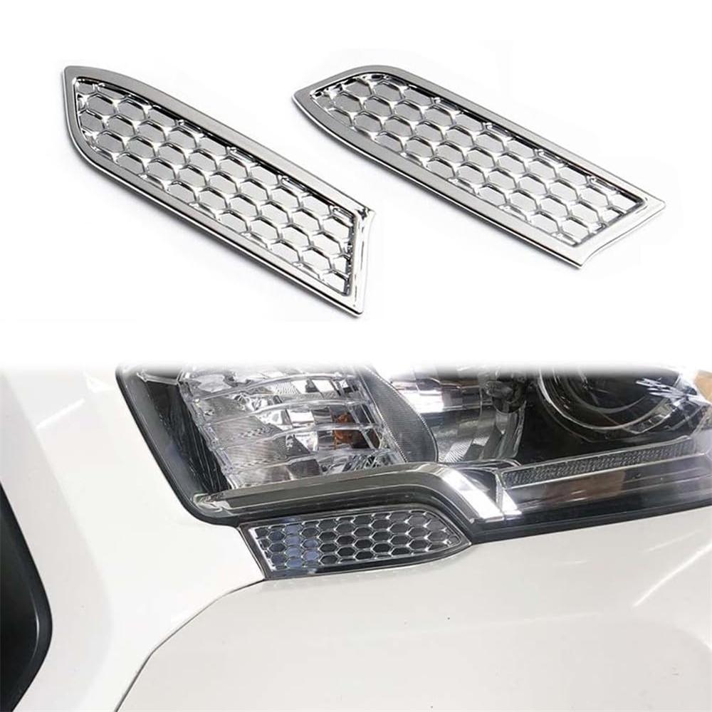 Chrome Headlight Cleaning Trim Bezels Pair Fits For Toyota Tacoma 2016-2020