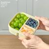 Portable Plastic Lunch Box With Compartment Microwave Safe Fruit Salad Lunch Container Kid Student Leak-Proof Bento Box