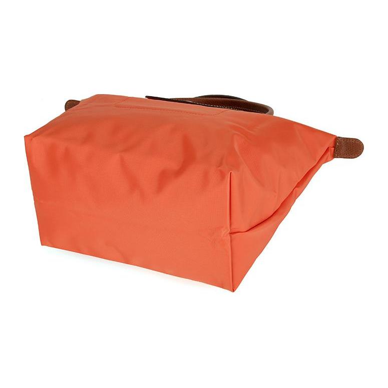 Longchamp Сумка-пельмень Le Pliage из полиамидной канвы с кожаными деталями, маленькая, женская, оранжевая