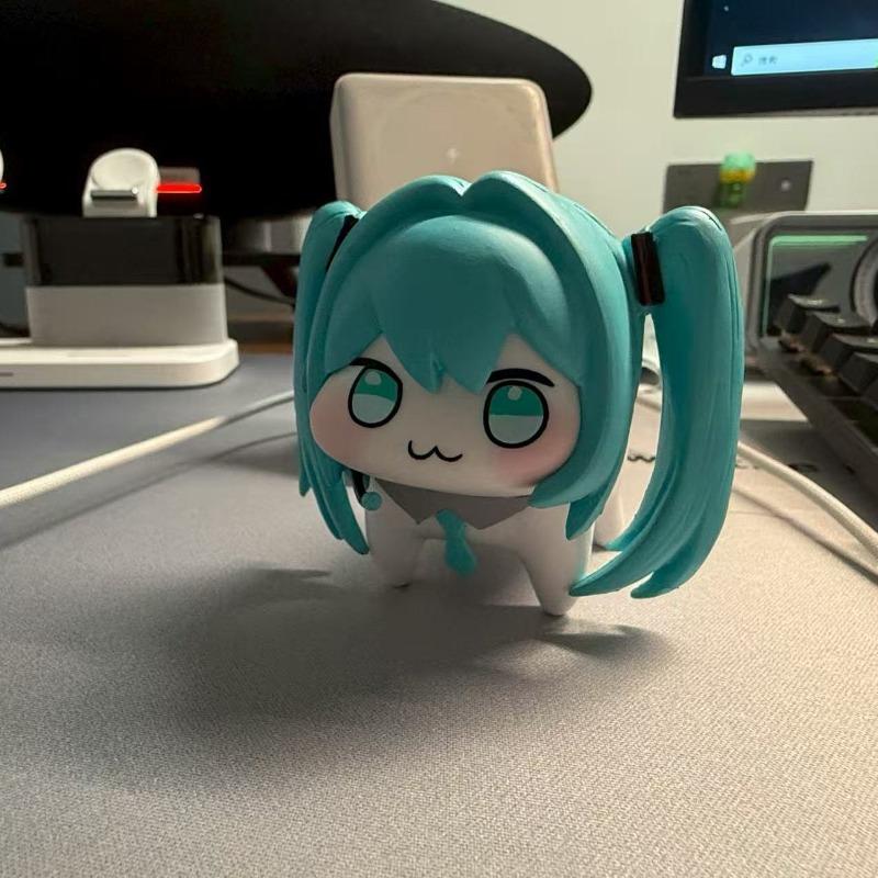 New Doro×Hatsune Miku Cooperation Collectible Figure Car Desktop Decoration Toy Anime Figures Q Version Dolls Model Toys Gift
