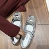 Fashion Women Ballet Flats Soft Leather Slip-on Casual Shoes Fashion Square Toe Pumps Office Lady Work Thin Shoes Female Mary Jane Shoes