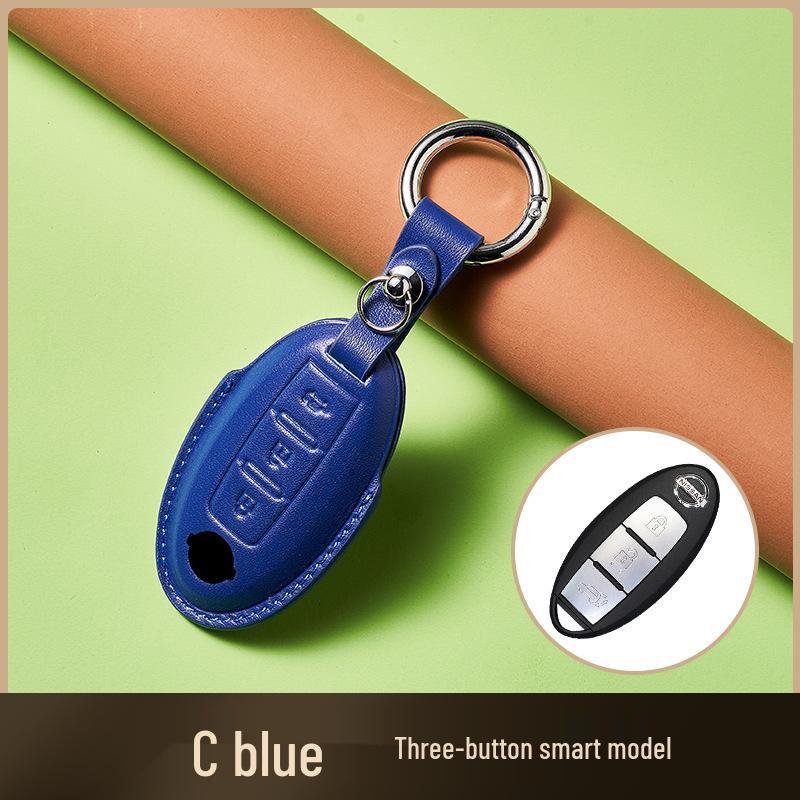 Ключница из коровьей кожи растительного дубления для ключа от автомобиля New Sylphy Murano, ручная работа, дизайн с пряжкой для мужчин