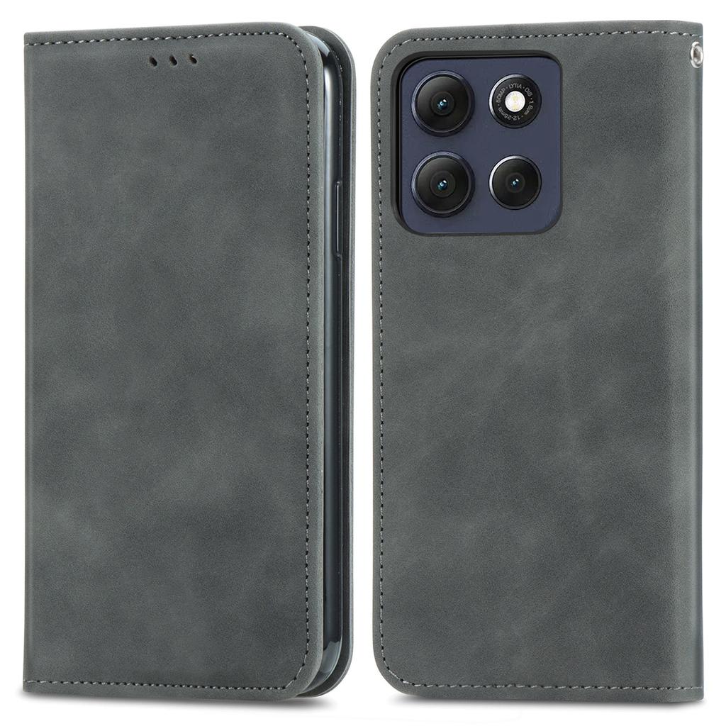 For Motorola Moto G86 Power 5G Leather Case with Card Holder Magnetic Absorption Phone Cover