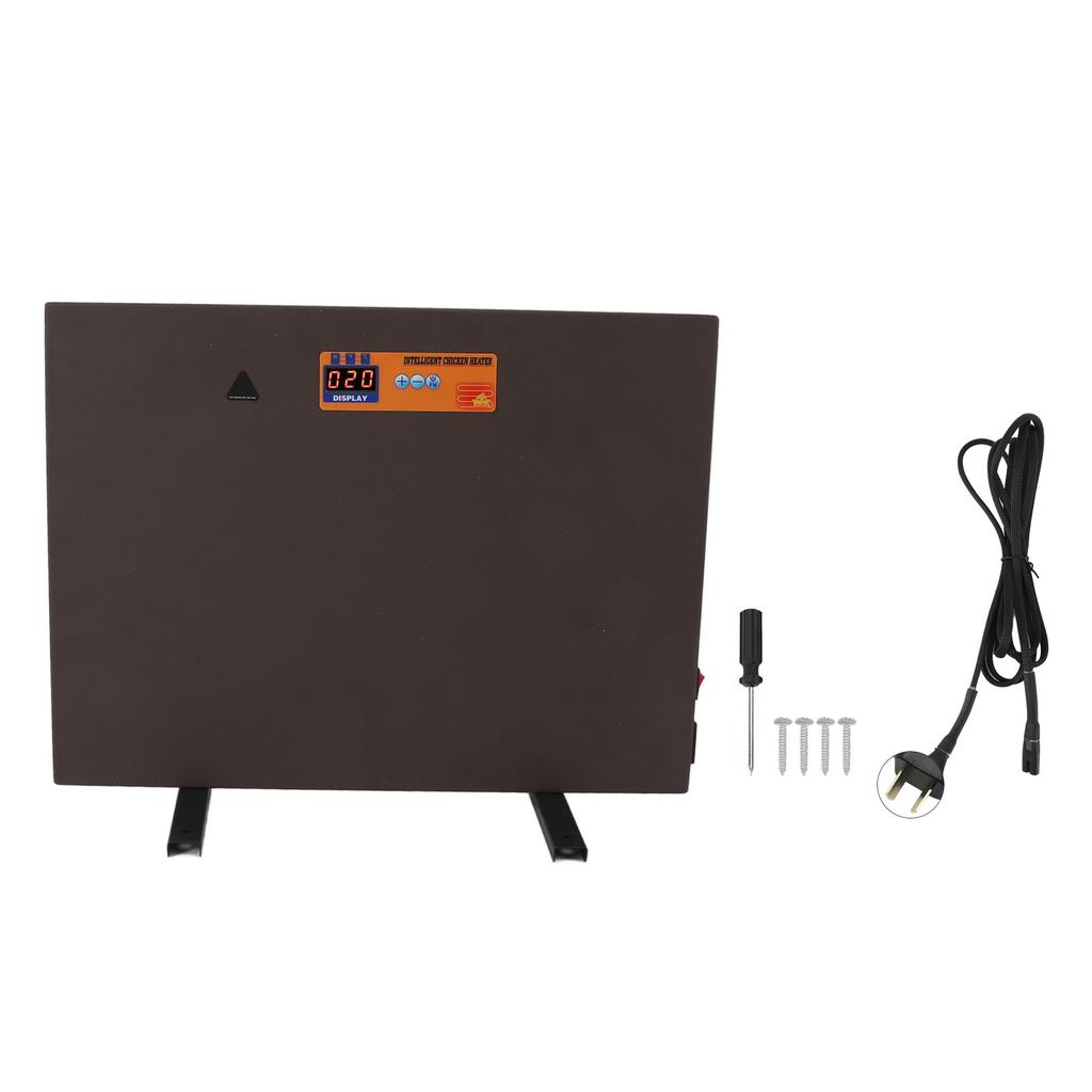 Chicken Coop Heater Brown Manual Control 150W 4 Modes Digital Display Timer Function Anti Dumping