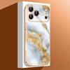 Colored Marble Pattern Transparent Case For iPhone 17 16 15 14 13 Pro Max 17 Pro 11 Shockproof Clear Crystal Hard PC Phone Cover