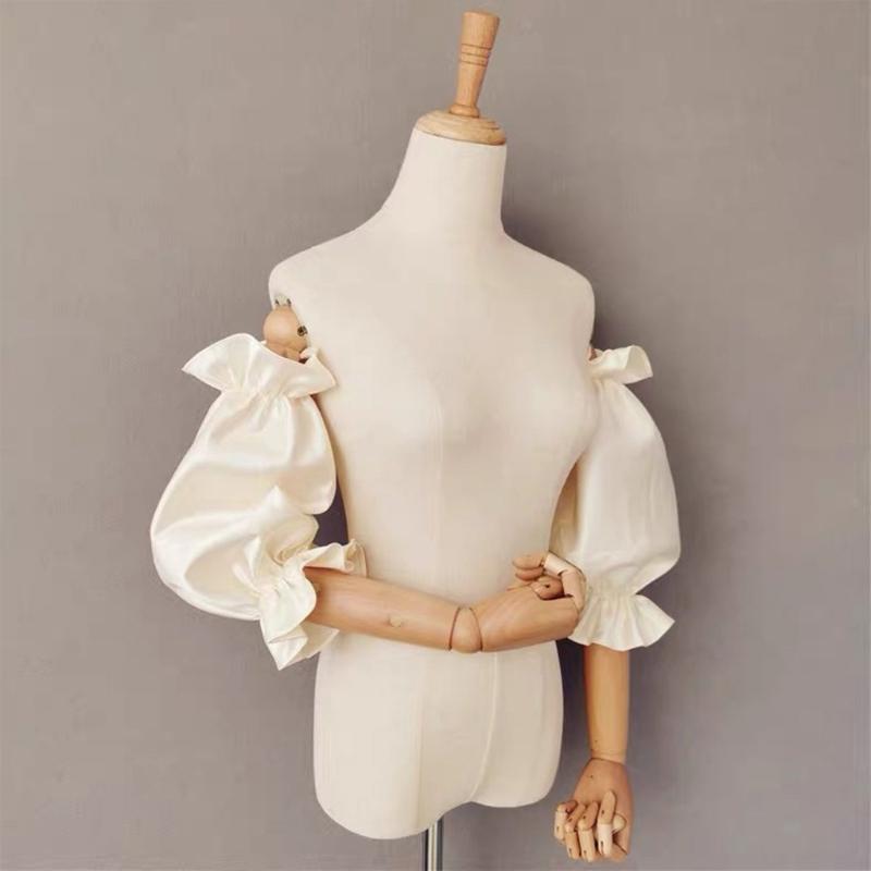 2pcs Bride Arm Sleeves Breathable Loose Sleeves Comfortable Outdoor Sleeves Suitable for Various Gowns
