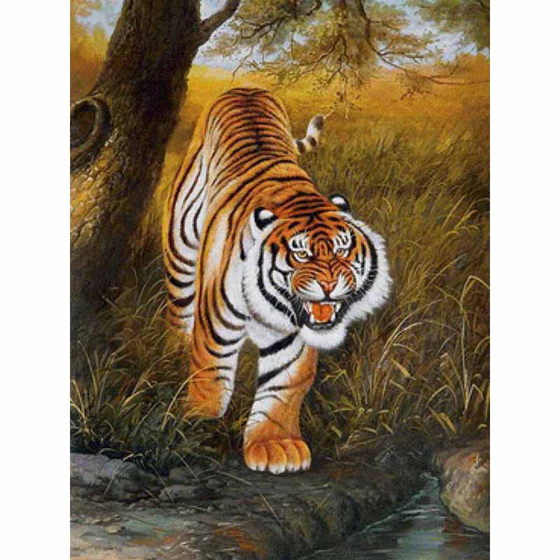 Новый 5D DIY алмазная живопись Тигр Алмазная вышивка животные вышивка крестиком полная квадратная круглая дрель ремесла домашний декор ручной подарок