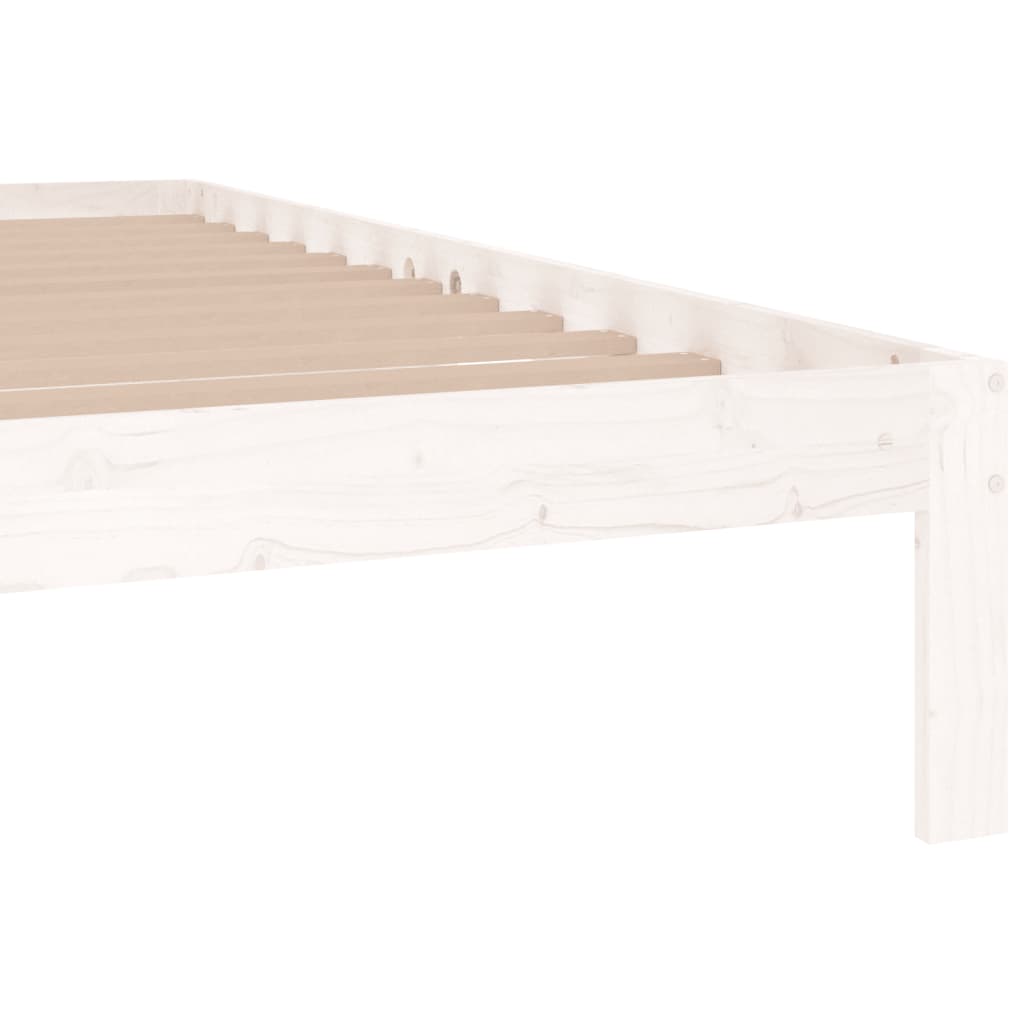 Solid Wood Bed White 180 x 200 cm