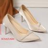 Fashion Temperament Satin Pearl Pumps for Women Summer 2025 Shallow Thin Heels Women'pumps Party Pointed Toe Female High Heels