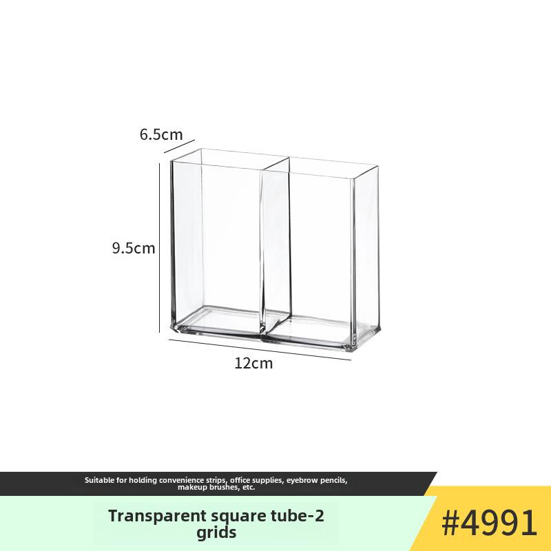 Акриловый держатель для ручек: Прозрачный тубус большой емкости для хранения вещей в студенческих общежитиях и офисных рабочих столах.