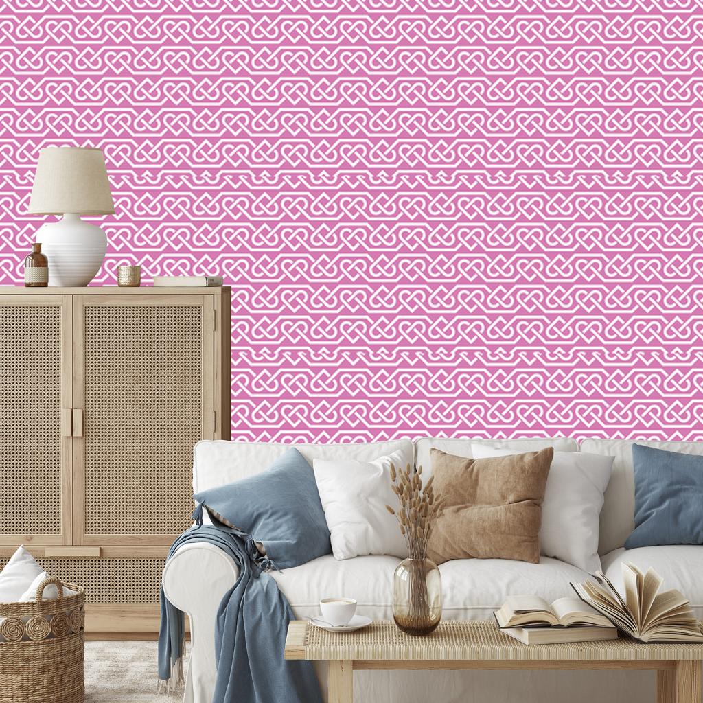 Wallpaper Geometric pattern powder pink, fine detail 50x1000