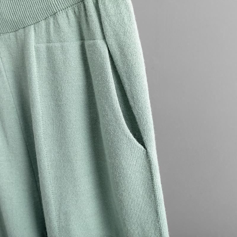 Autumn and Winter Women's Sweater Set Fashion Loose Casual Long-sleeved Sweater Pants Two-piece Set