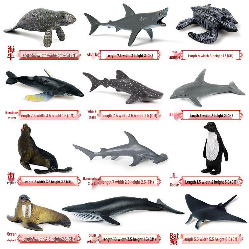 Набор моделей диких животных Арктики: Белый медведь и пингвин