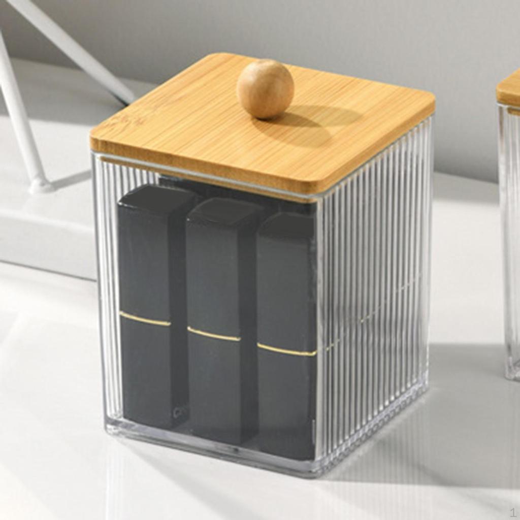 Cotton Pad Container Makeup Swab Ball Holder Jar Dustproof Qtip Dispenser for