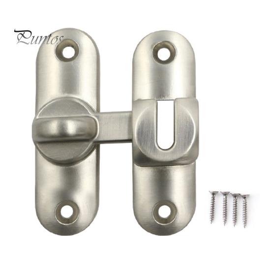 Barn Door Lock 90/180 Degree Flip Sliding Door Latch Punch Free Simple Installation Heavy-Duty Bar Gate Latch Safety Slide Door Lock