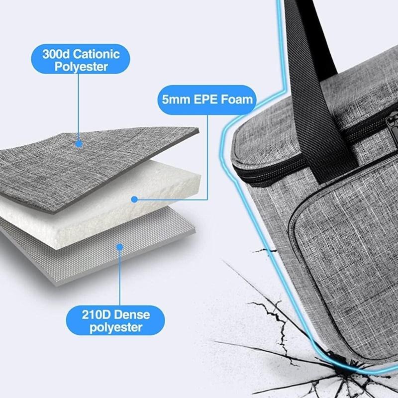 Stylish Travel Storage Bag For Mug Press Machines Craft Supplies Polyester Storage Bag with Removable Padding