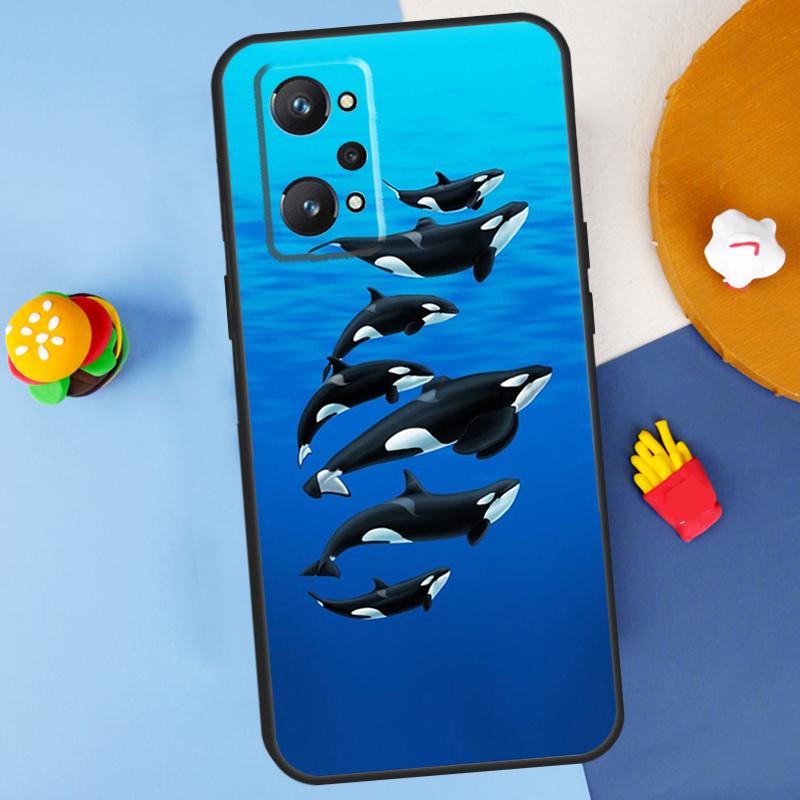 Кит-косатка Для Realme 11 10 12 13 14 Pro Plus GT 5 6 6T GT7 Pro C61 C53 C51 C21Y C25S C55 C67 C75 Чехол