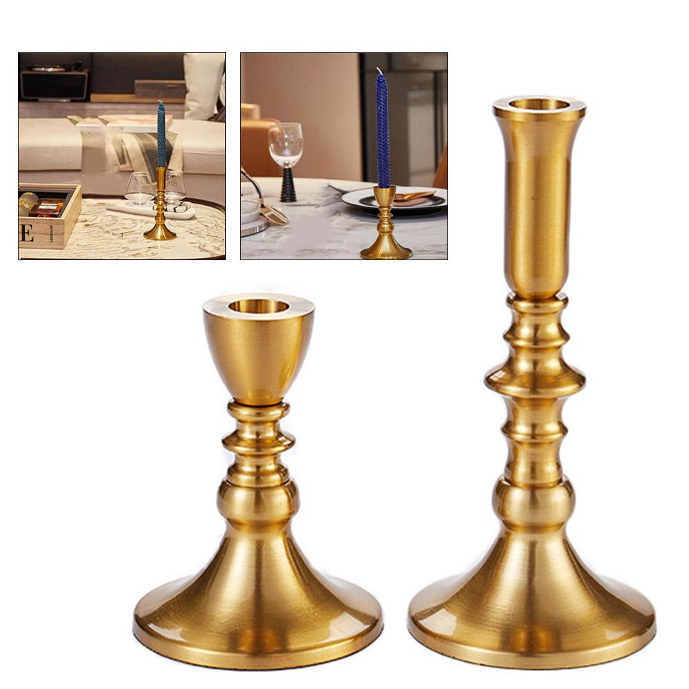 Candlestick Golden Candle Holder For Thin Candles Home Wedding Party Candlelight Dinner Table Decoration Metal Candlestick