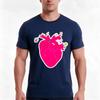Heart With Flowers Tshirt Summer Casual Cotton Tee Oversized Streetwear Tops Vintage Graphic Print Loose Fit Short Sleeve