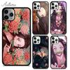 Чехол для телефона Demon Slayer Kamado Nezuko с аниме для iPhone 11 12 13 14 Pro Max mini XR XS SE 2020 6S 7 8 Plus Samsung S21 S22