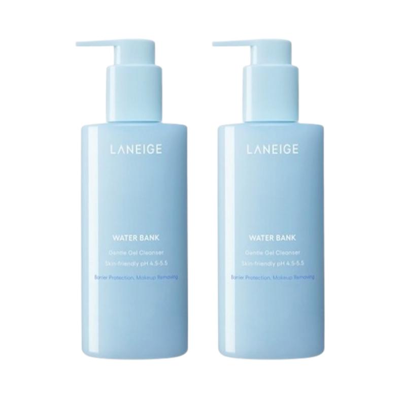LANEIGE Water Bank Нежный гель для умывания 250 мл – Мягкое средство для умывания с низким pH 5.0, Увлажняющий уход за барьером, Удаление макияжа и солнцезащитного крема, Корейский уход за кожей
