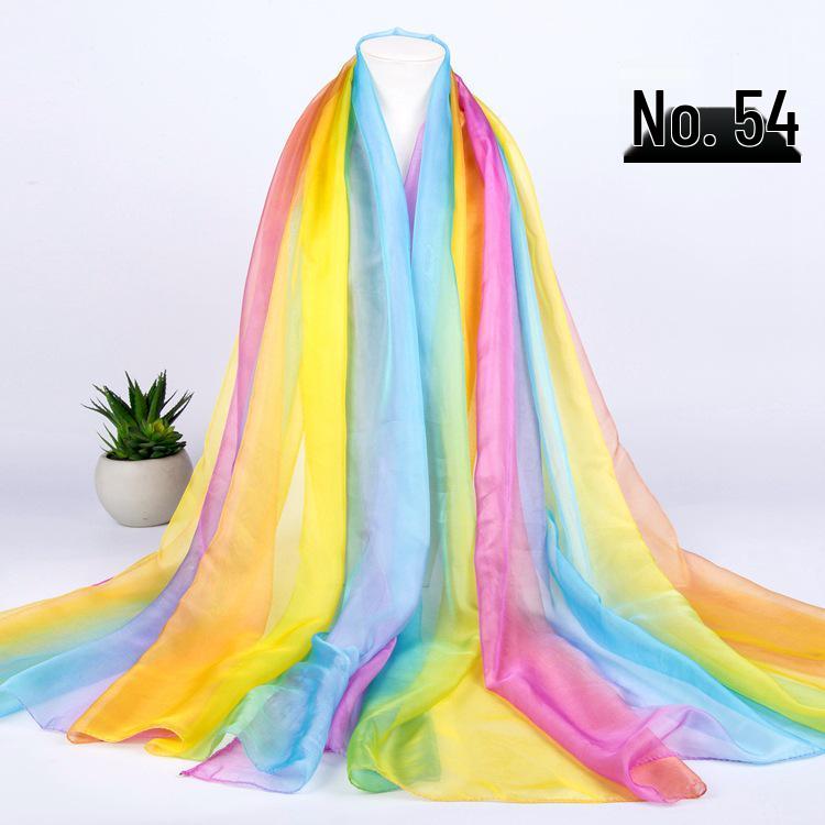 Women's Chiffon Scarf - Lightweight, Printed Sun Protection for Spring, Summer, Fall - Versatile Beach Shawl