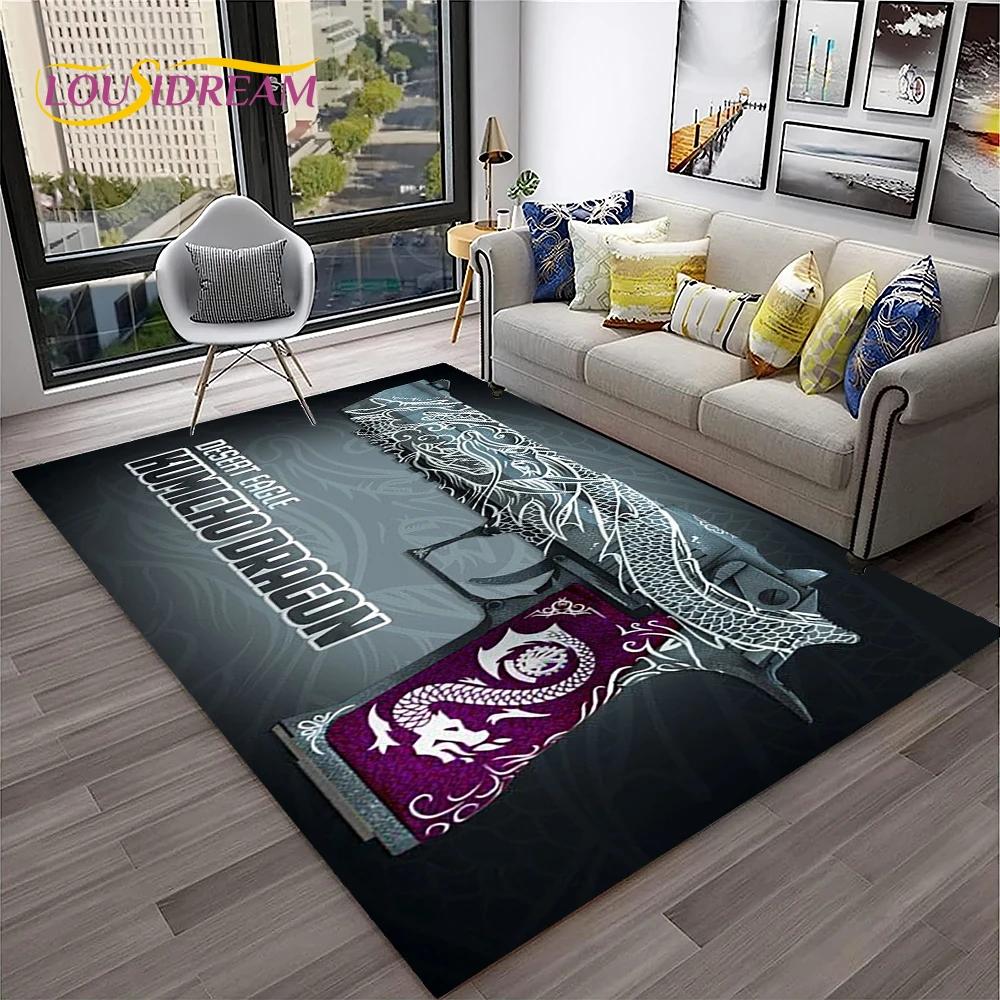 Пистолет-нож Пистолет-патрон USP, AK, M4, AWP, ковер для винтовки, коврик для дома, гостиной, спальни, дивана, коврик для двери, декор, детский нескользящий напольный коврик