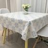 Household Plastic Anti Slip Table Mat PVC Square Tablecloth Waterproof and Anti-Scald Printed Tablecloth Tea Table Table Cover,